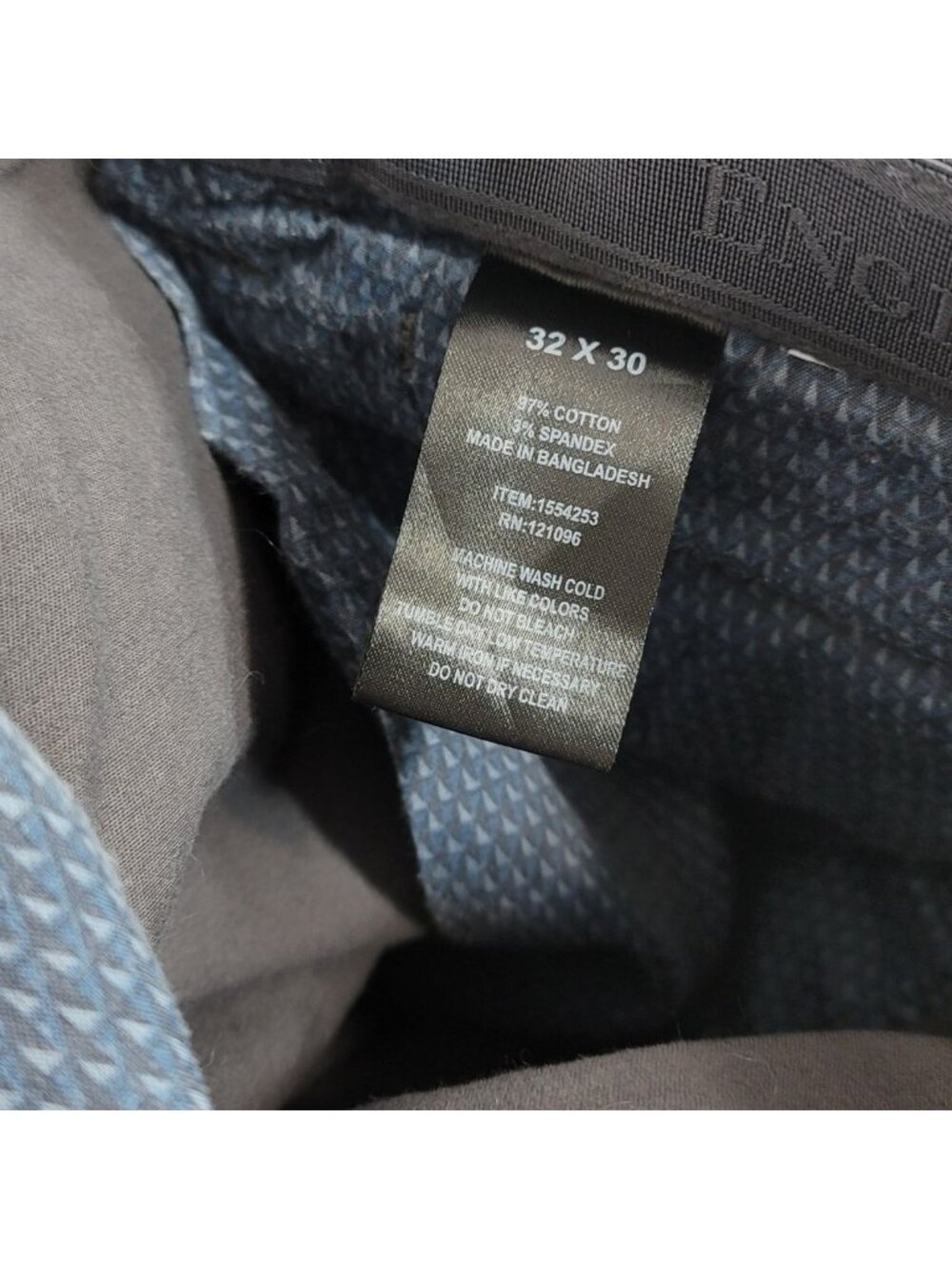 English Laundry Mens 5-Pocket Pant Gray 32x30 Straight Leg Zip Flat Front Pocket - Picture 7 of 7